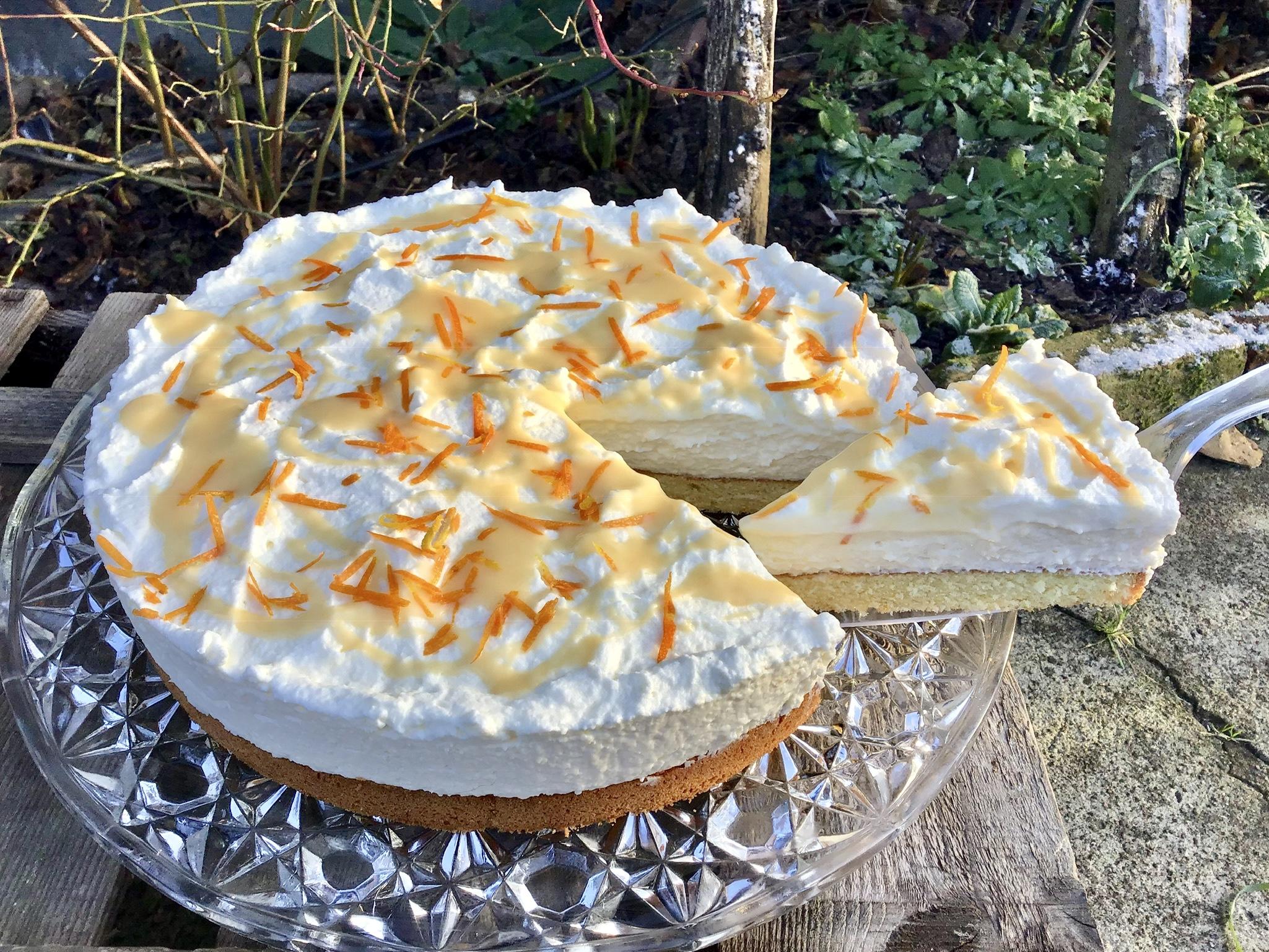 Eierlikörtorte mit Mascarpone und Orange